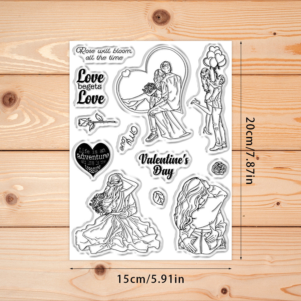 Valentine's Day Theme Dies & Stamps Set