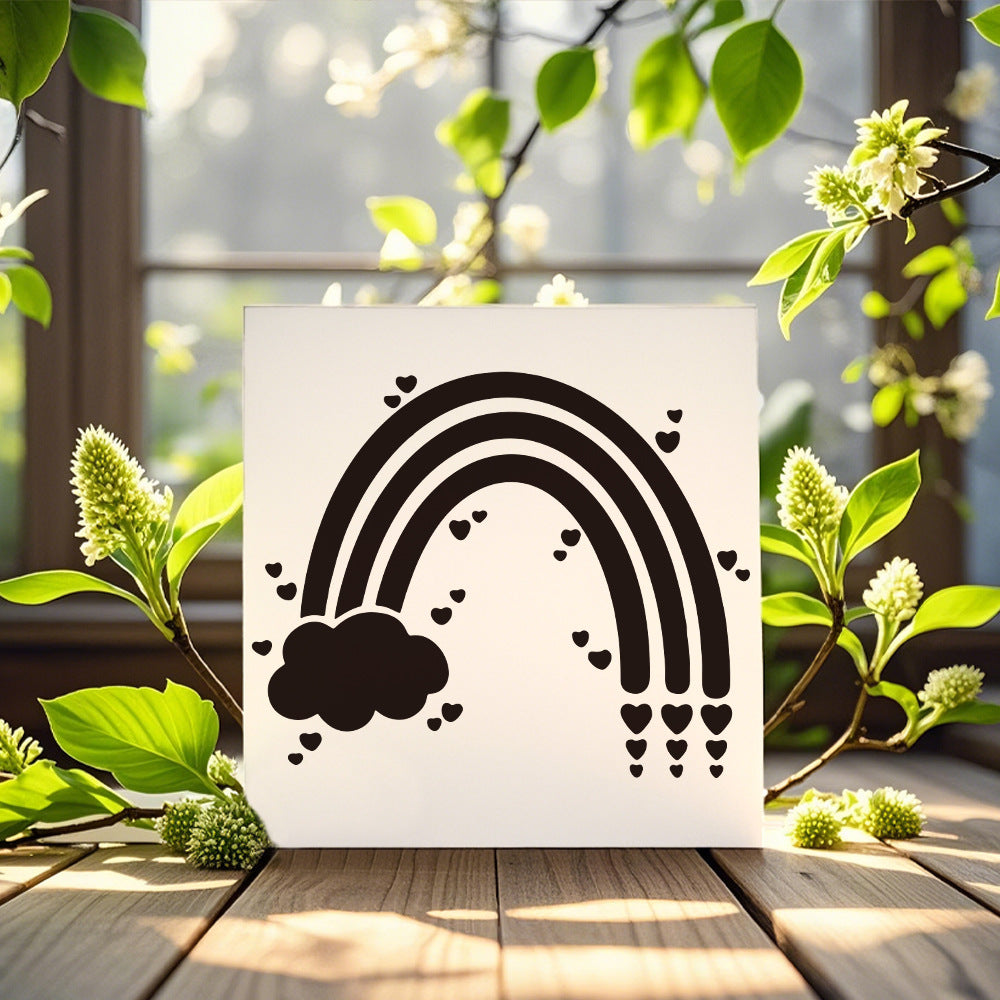 Rainbow Clouds Pattern DIY Painting Hollow Stencil