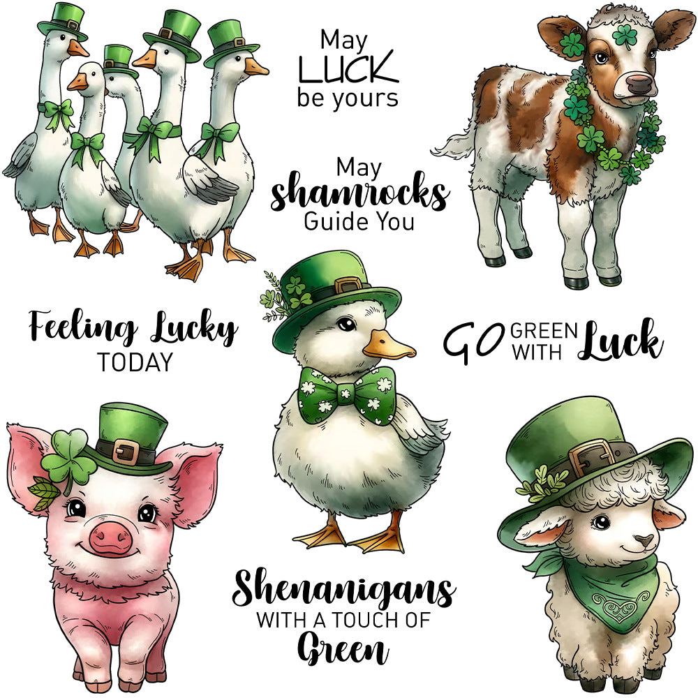 St. Patrick's Day Animals Dies & Stamps Set