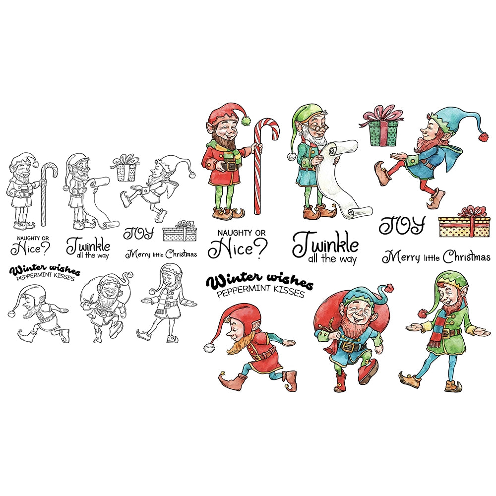 Funny Clown Christmas Gifts Dies & Stamps Set
