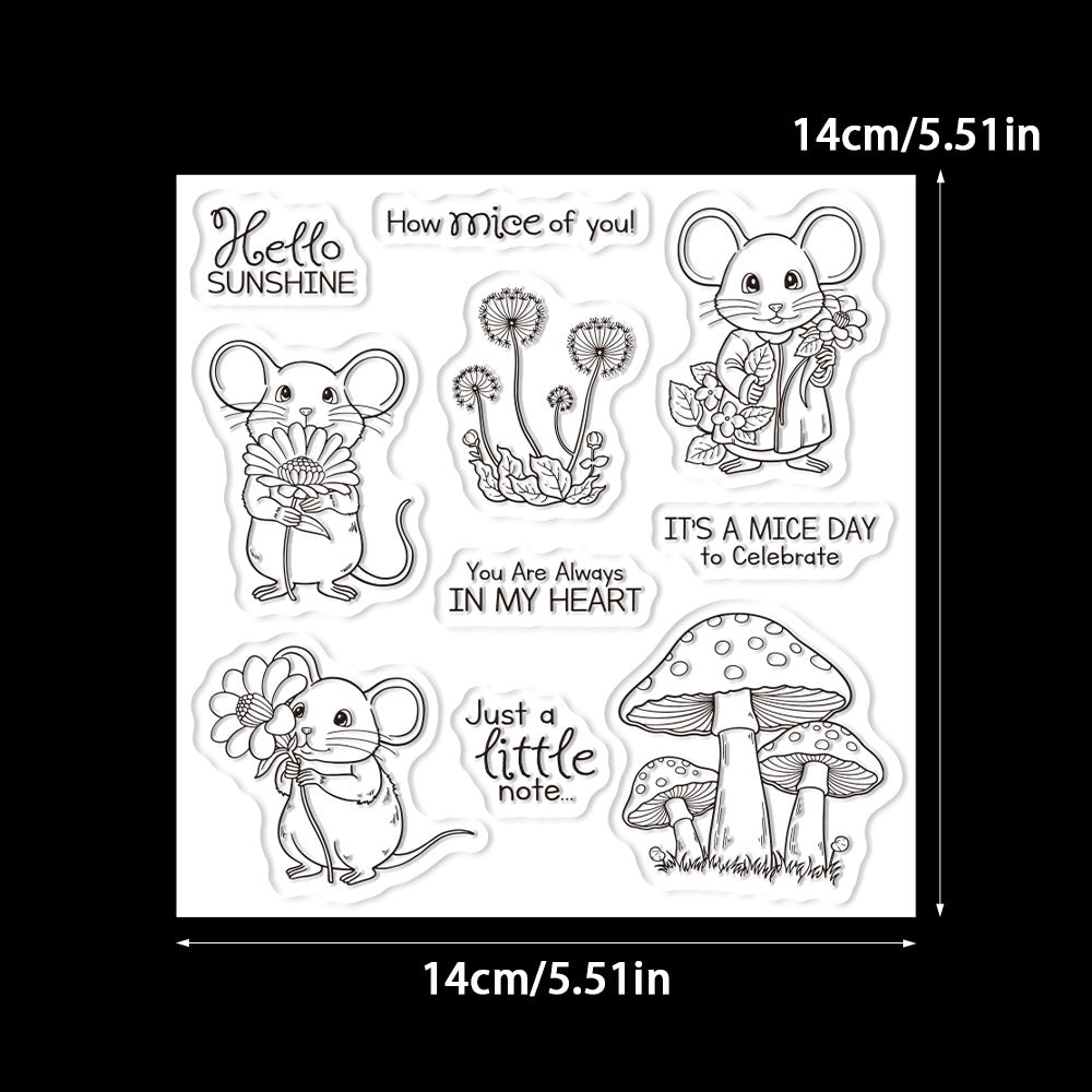 Mouse Mushroom Dies & Stamps Set