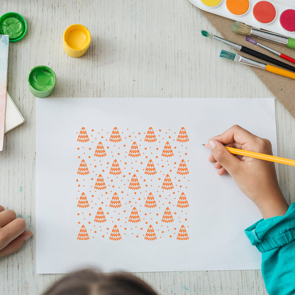 Christmas Tree Pattern DIY Painting Hollow Stencil