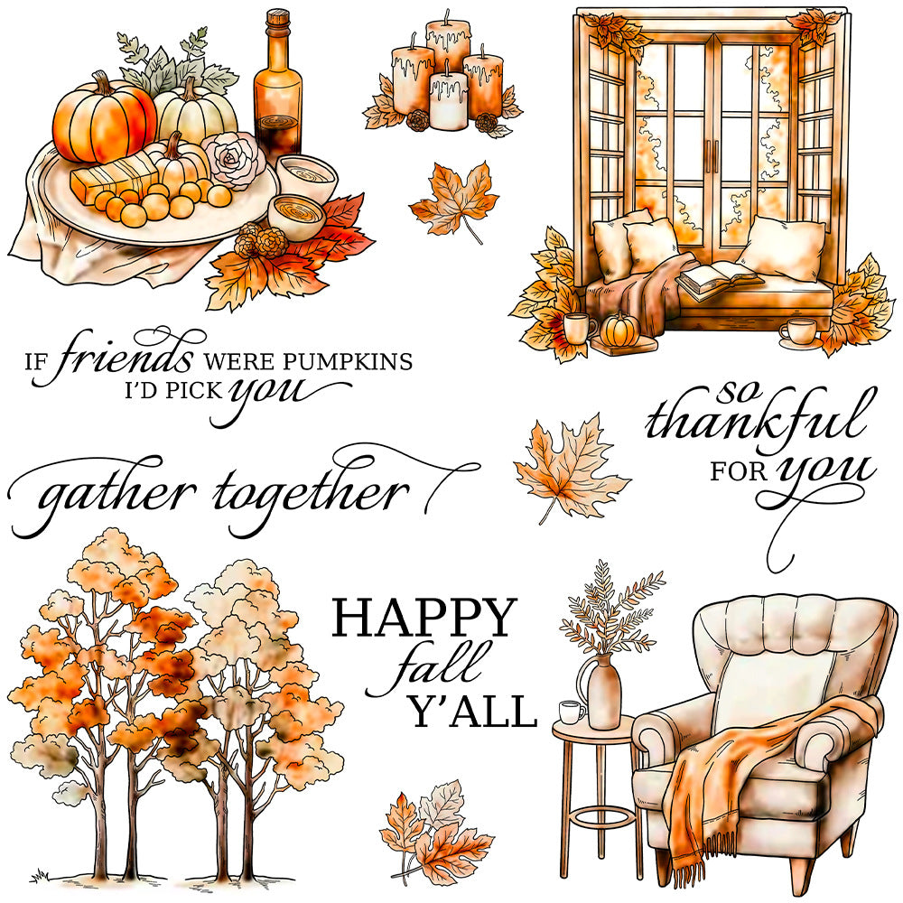 Autumn Vintage Manor Dies & Stamps Set