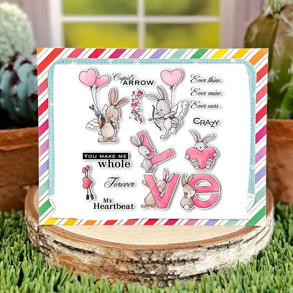 Valentine's Day Bunny Love Balloon Dies & Stamps Set