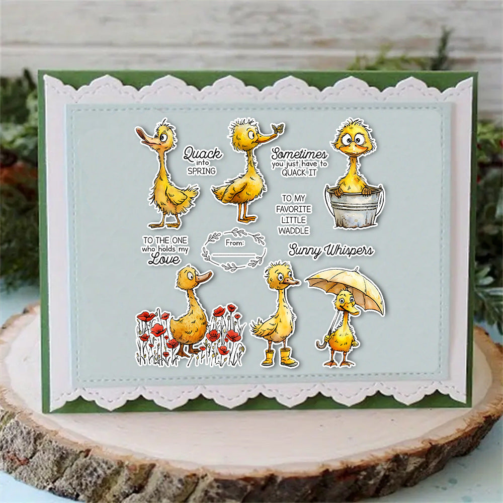 Easter Animals Ducklings Dies & Stamps Set