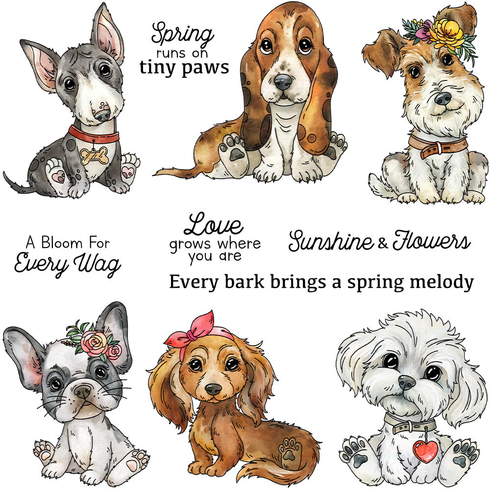 Cute Dogs Dies & Stamps Set