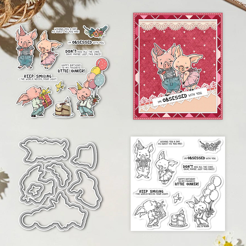 Happy Piggy Dies & Stamps Set