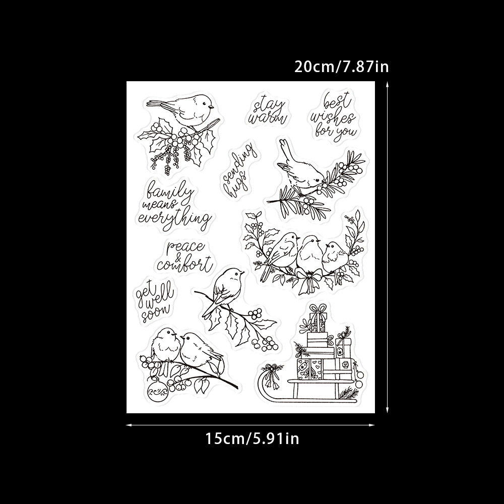 Christmas Birds Dies & Stamps Set