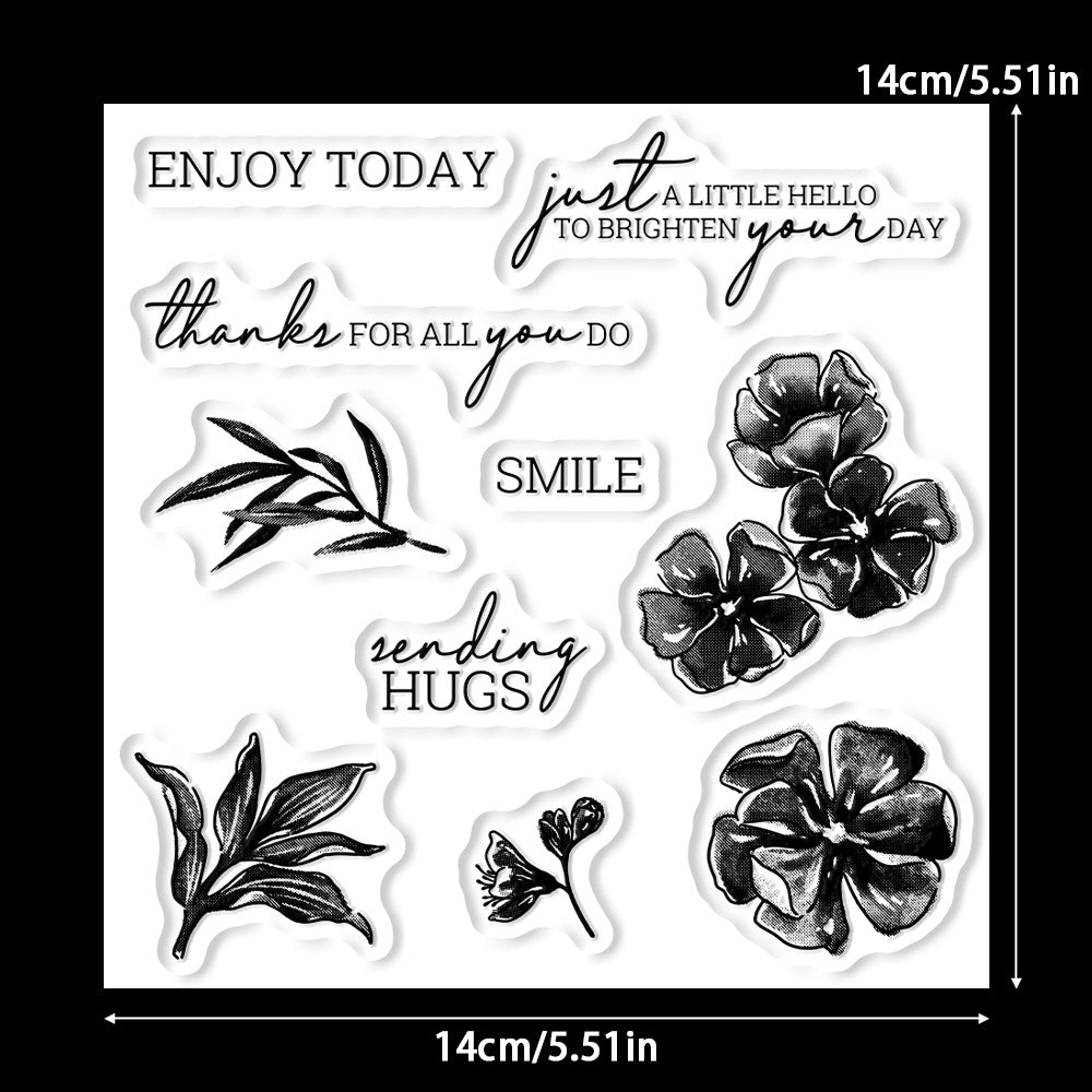 Flowers and Leaves Pattern Dies & Stamps Set