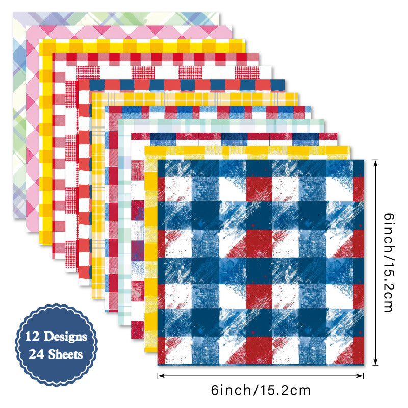 24PCS 6" Alacrity Scrapbook Paper & Cardstock