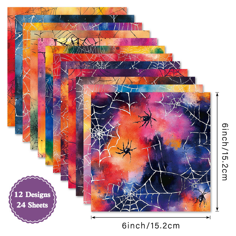 24PCS 6" Silky Shadows Scrapbook Paper & Cardstock