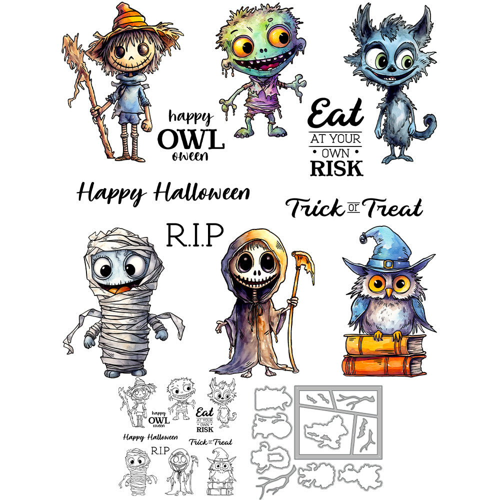 Halloween Monsters Dies & Stamps Set