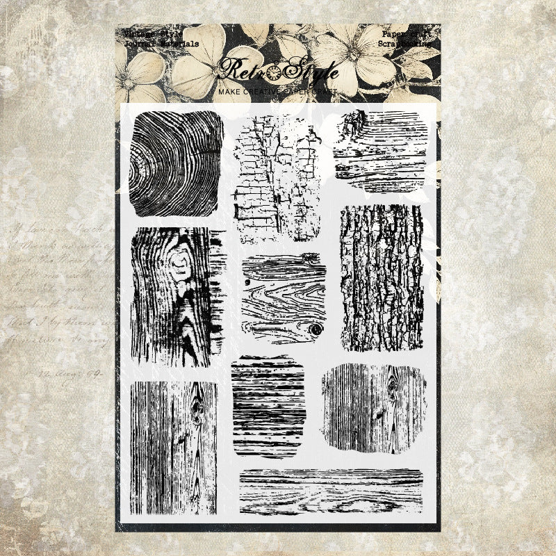 Retro Pattern DIY Scrapbook Clear Stamps