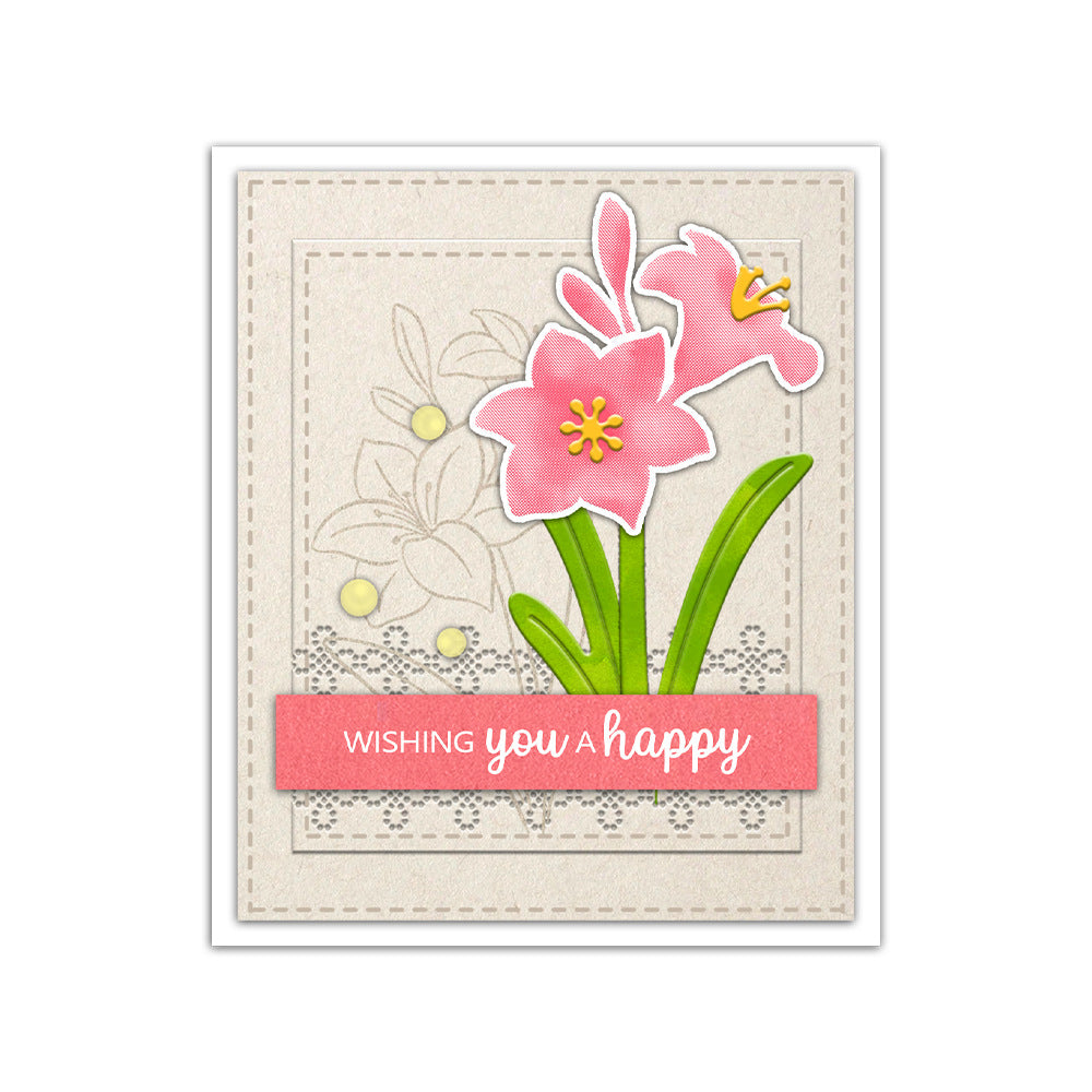 Orchid Dies & Stamps Set