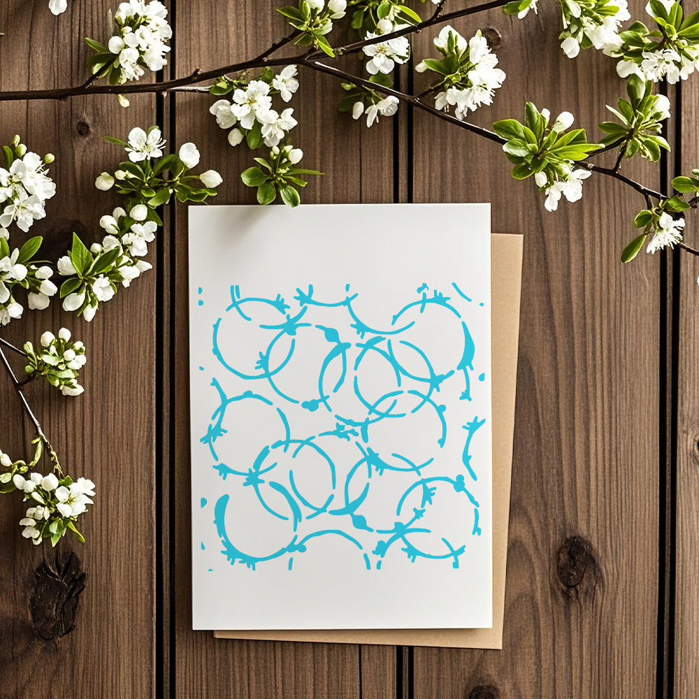 Rings Background DIY Painting Hollow Stencil