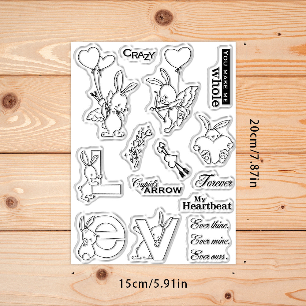 Valentine's Day Bunny Love Balloon Dies & Stamps Set