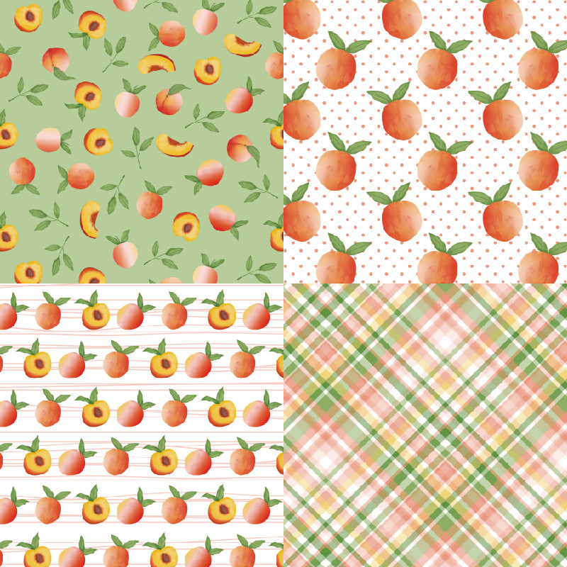 24PCS 6" Sweet Peaches Scrapbook Paper & Cardstock