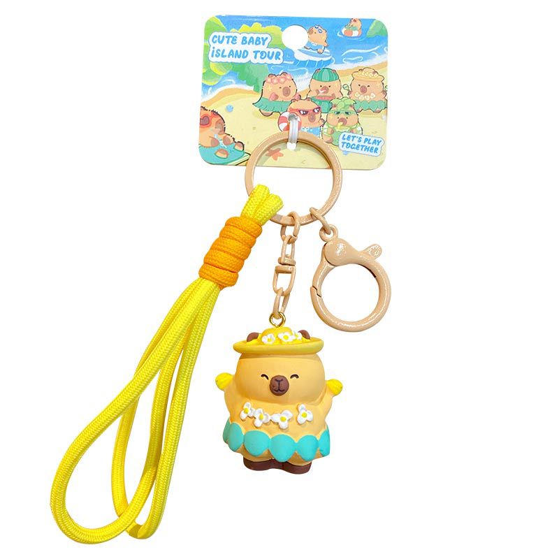 Cute Dolphin Island Vacation Series Keychain