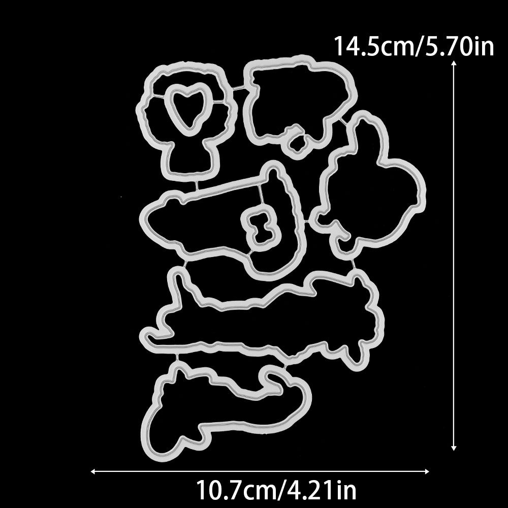 Pet Puppy Dies & Stamps Set