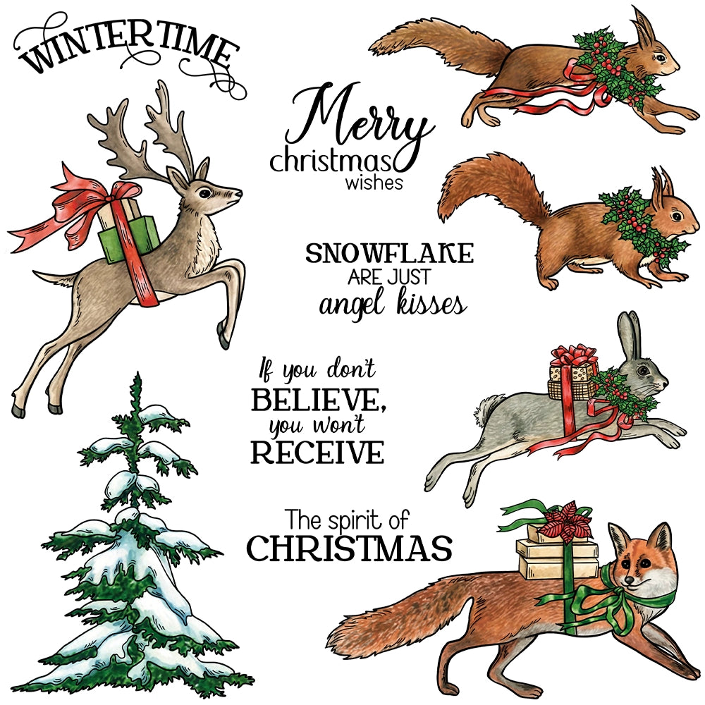 Christmas Animals Dies & Stamps Set