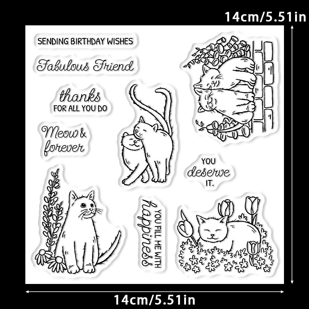 Cute Cats Dies & Stamps Set