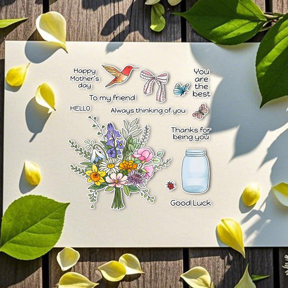 Jar Bouquet Dies & Stamps Set
