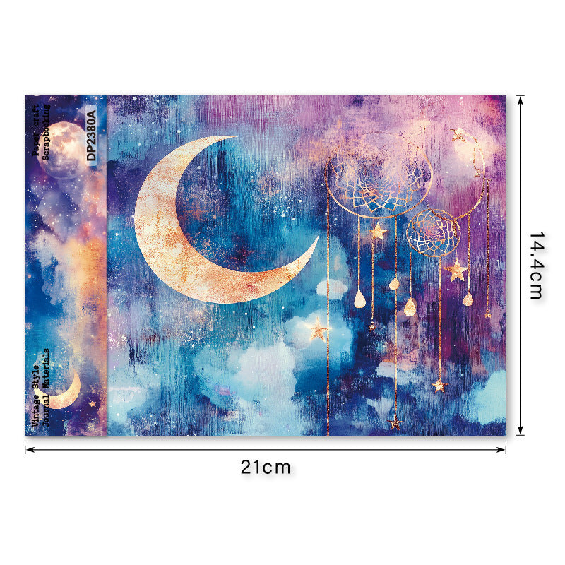 A5 Starry Sky Journal Scrapbook Paper