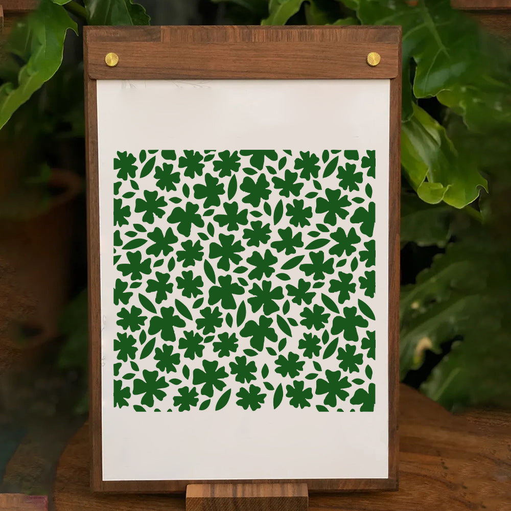 3 PCS Leaves Background DIY Painting Hollow Stencil