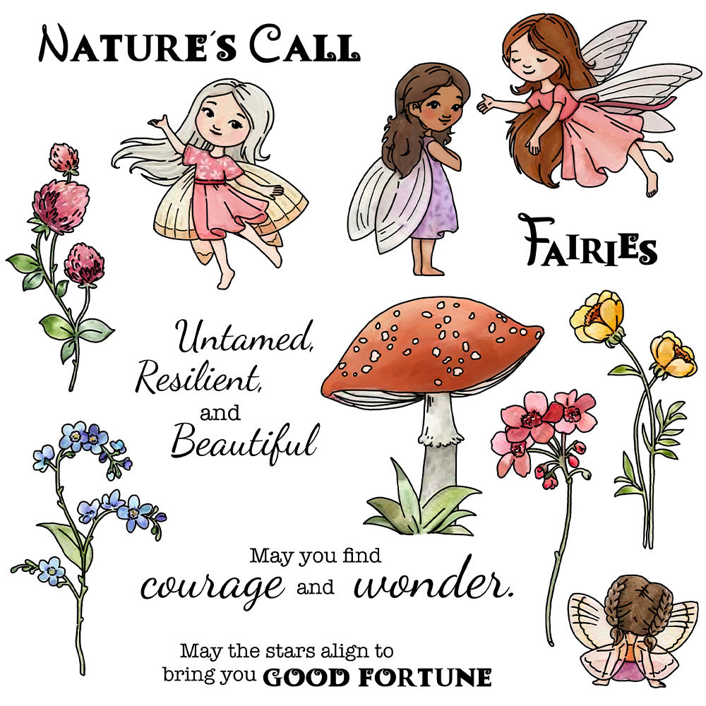 Fairy Flowers Dies & Stamps Set
