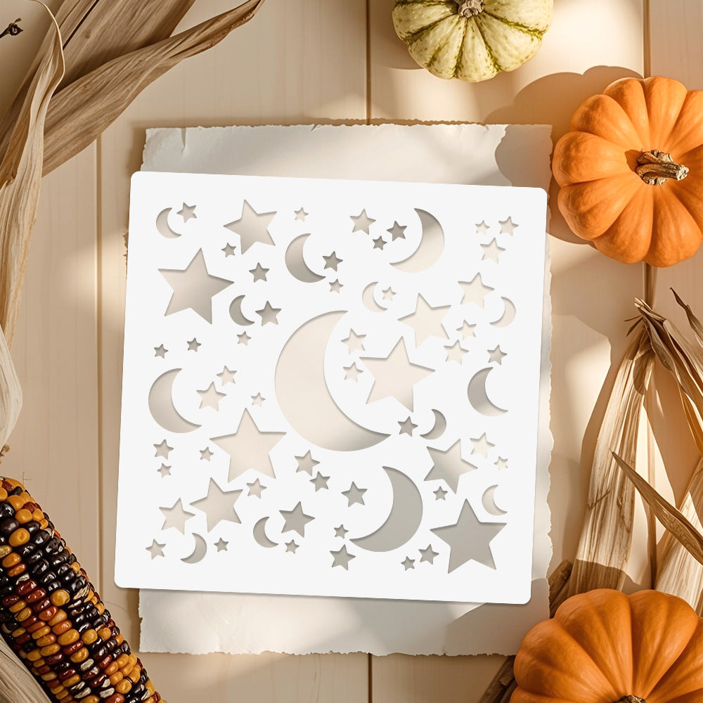 Moon Stars Background DIY Painting Hollow Stencil