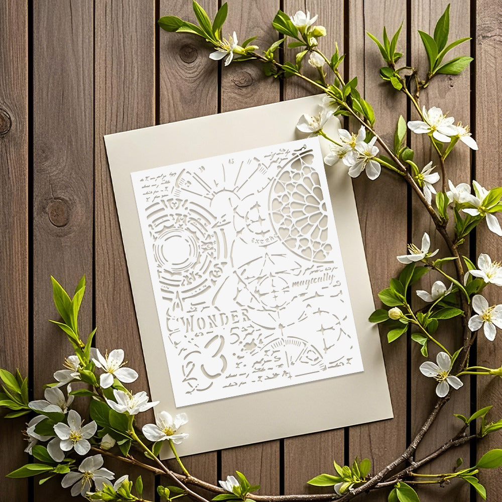 Time DIY Painting Hollow Stencil