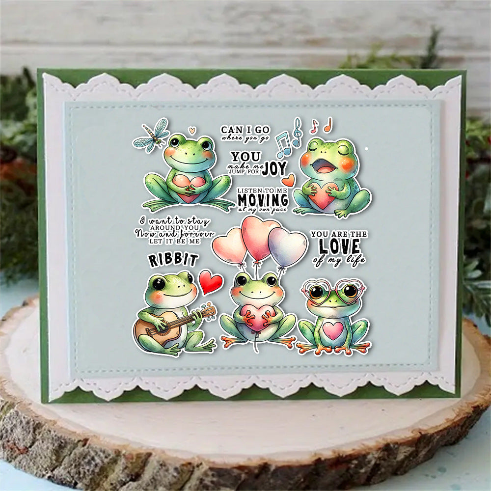 Valentine Frog Clear Stamps
