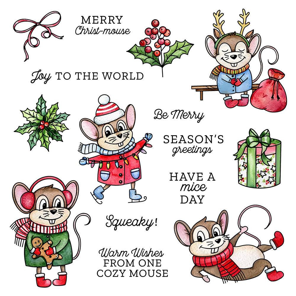 Christmas Mouse Dies & Stamps Set