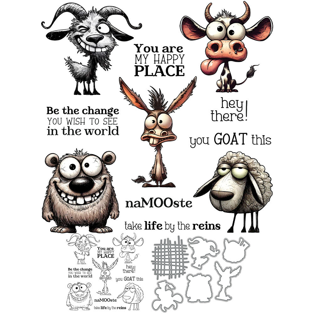 Personality Animals Dies & Stamps Set