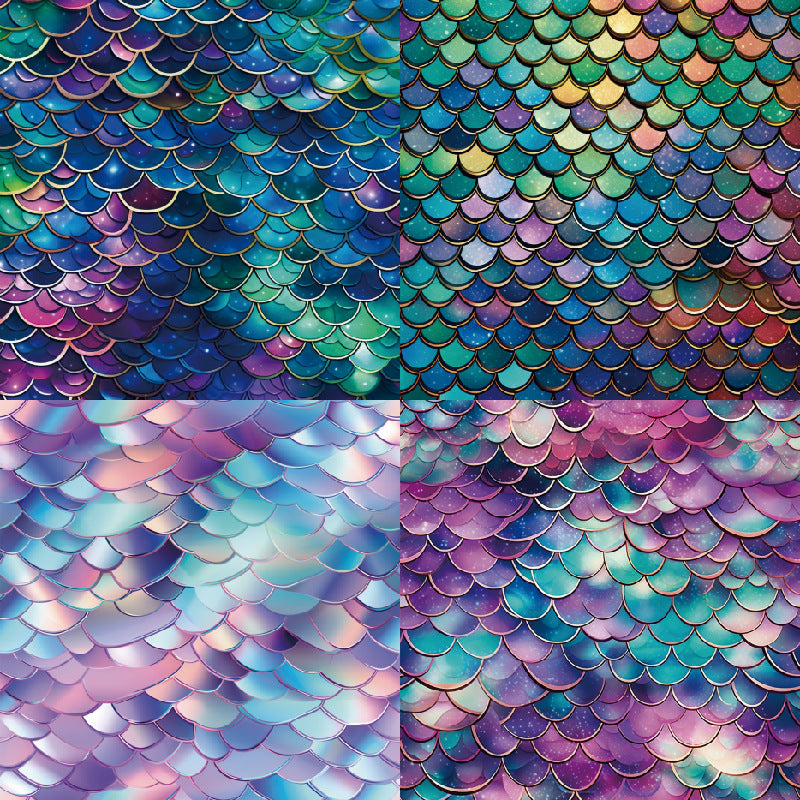 24PCS 6" Queen Of Mermaids Scrapbook Paper & Cardstock
