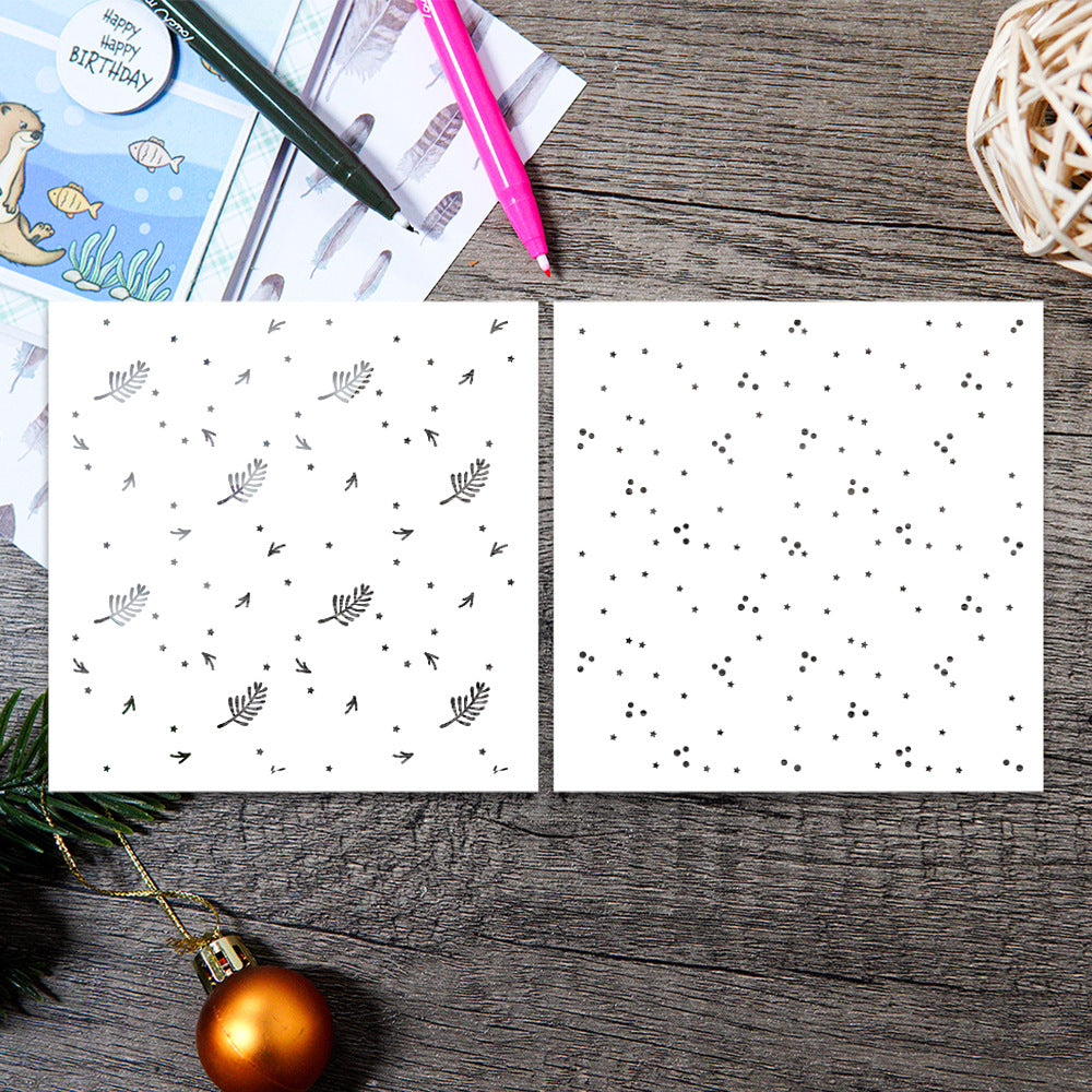 2 PCS Creative Patterns DIY Painting Hollow Stencil