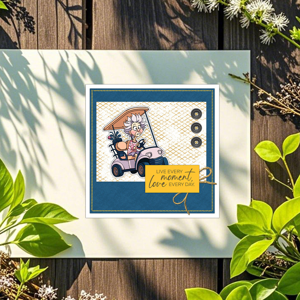 Grandma Playing Golf Dies & Stamps Set