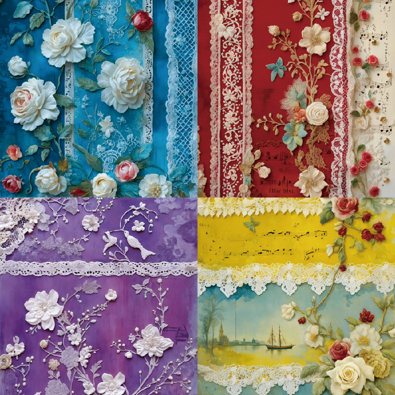 24PCS 6" Rustic Scrapbook Paper & Cardstock