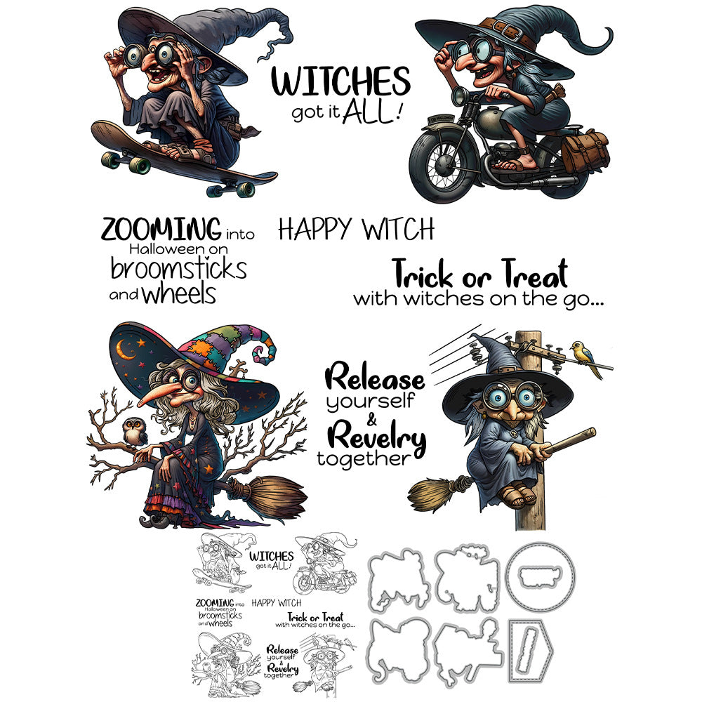 Halloween Witch Dies & Stamps Set
