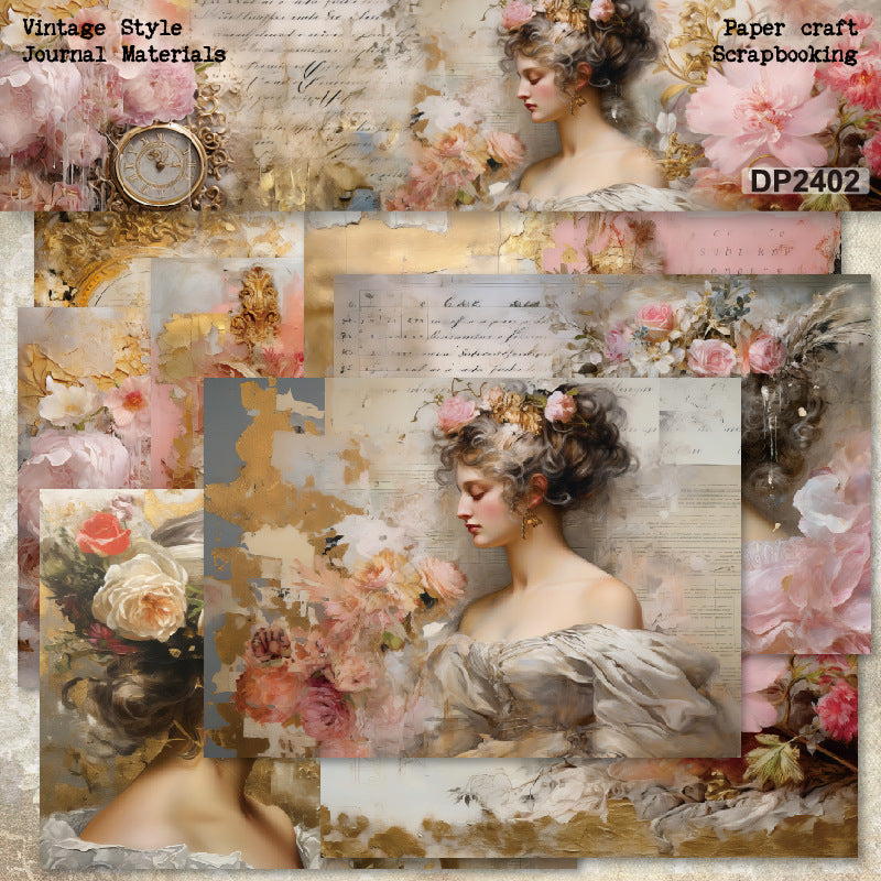 A5 Elegant Lady DIY Scrapbook Paper