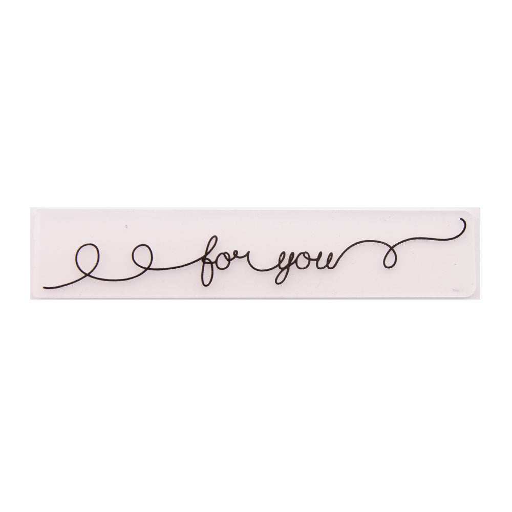 For You Words Embossing Folder
