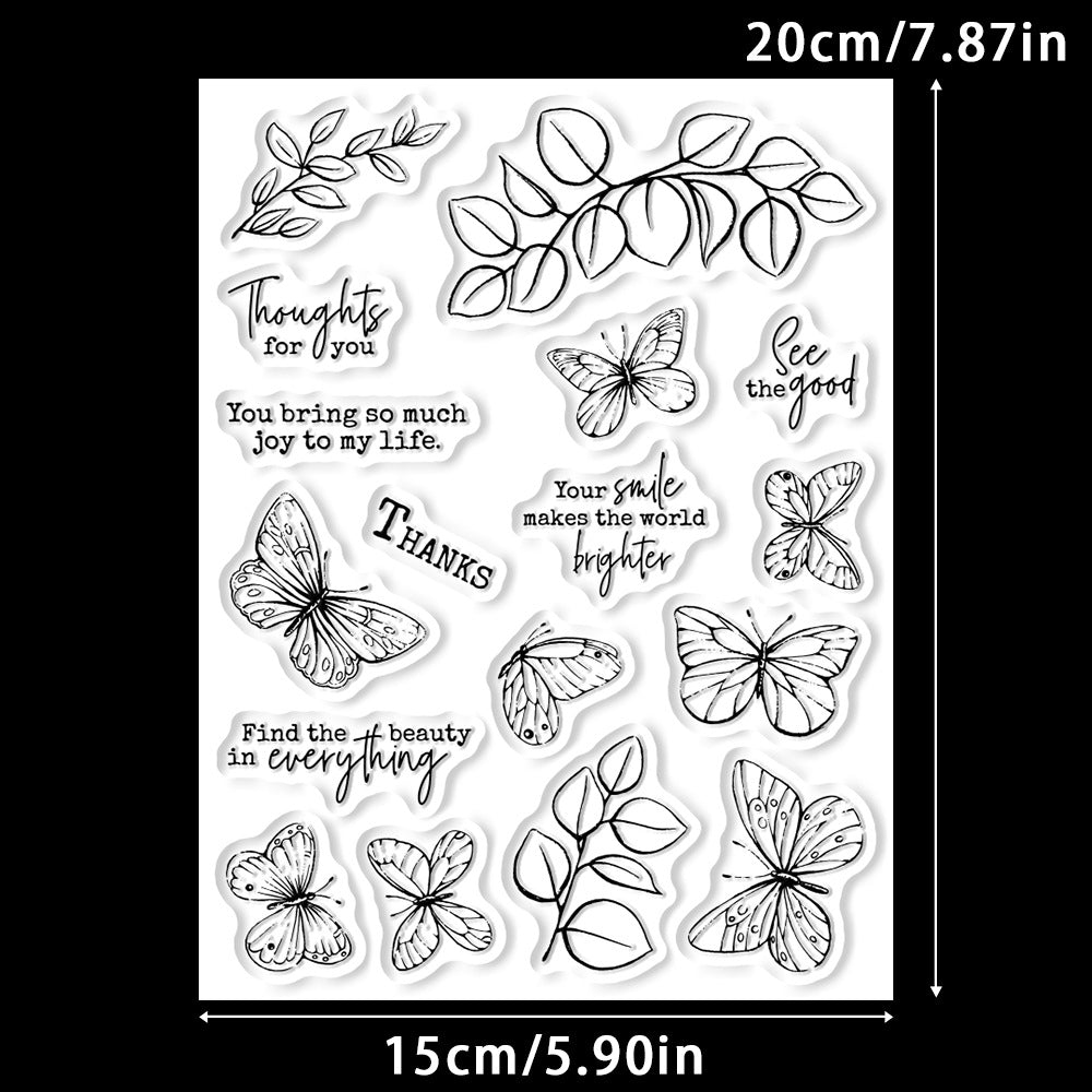 Butterfly Wreath Clear Stamps