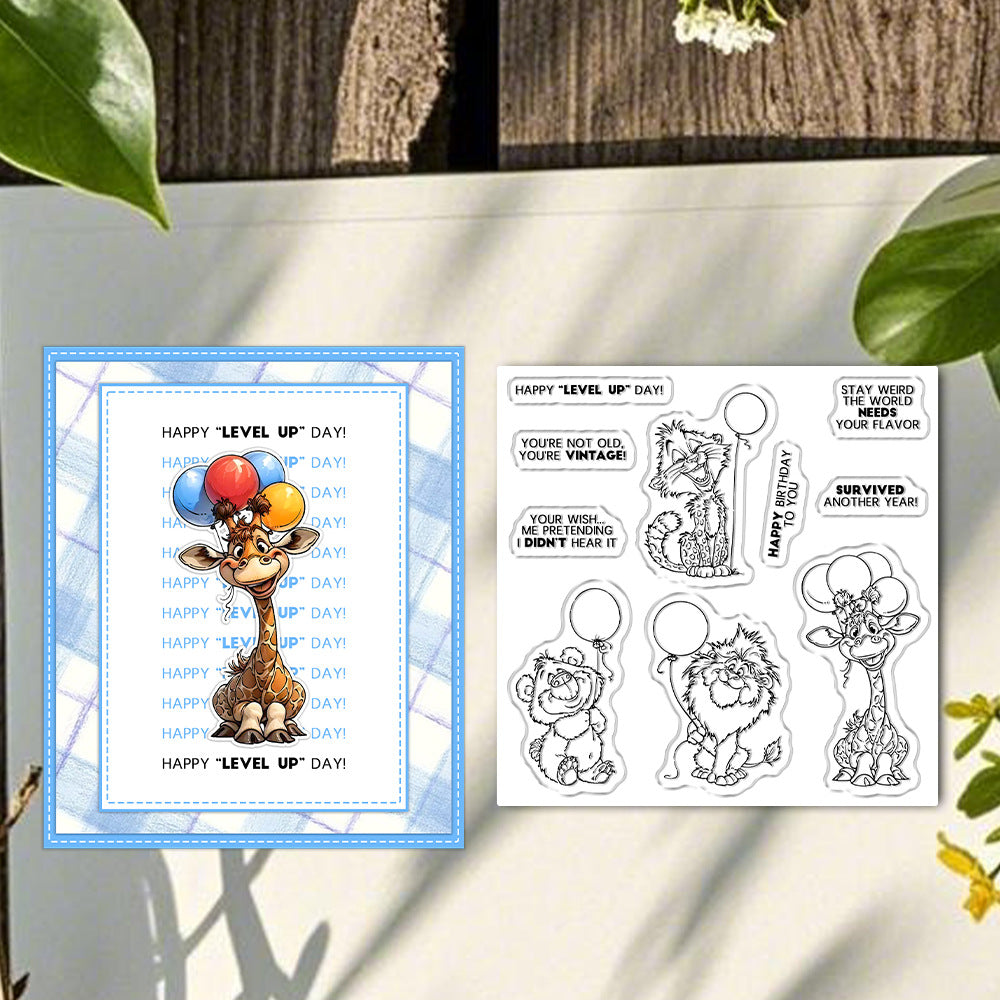 Balloon Animal Birthday Dies & Stamps Set