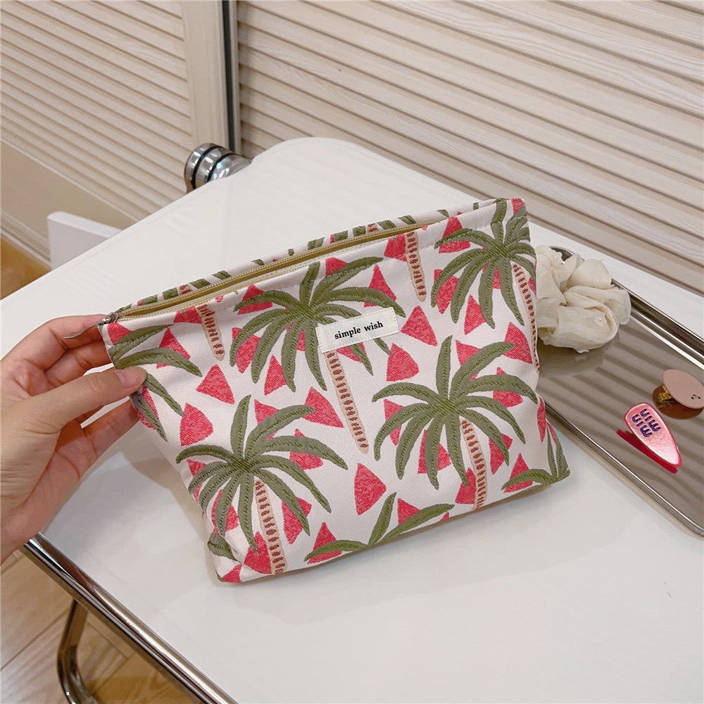 Fresh Jacquard Travel Cosmetic Bag