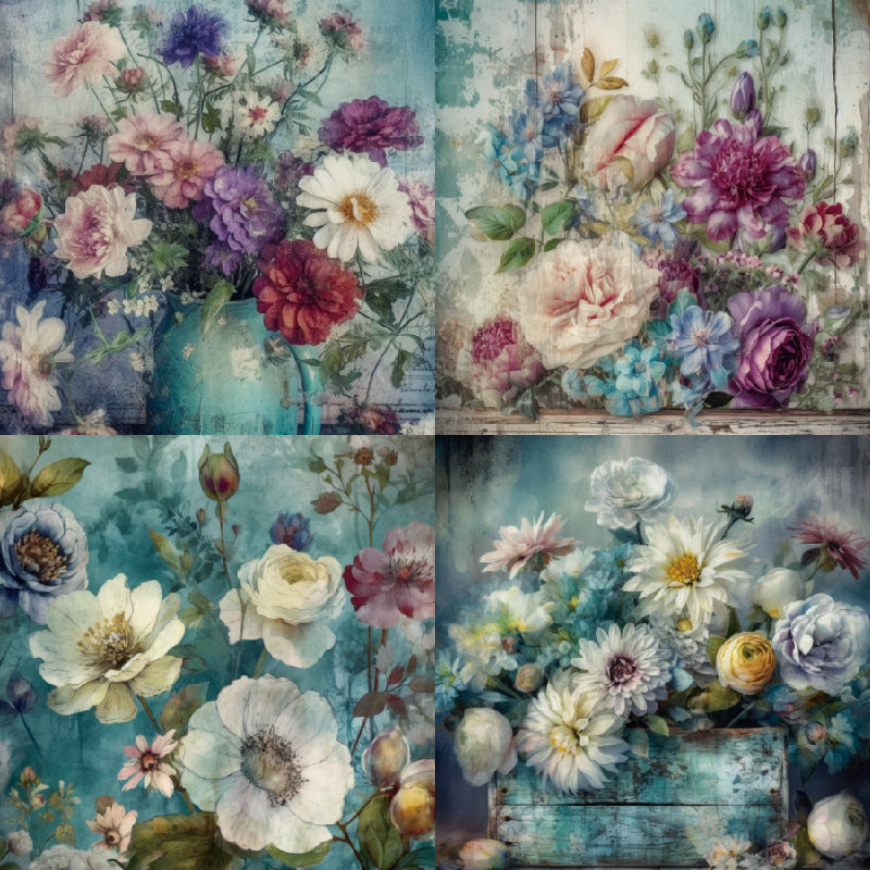 24PCS 6" Floral Fragrance Scrapbook Paper & Cardstock
