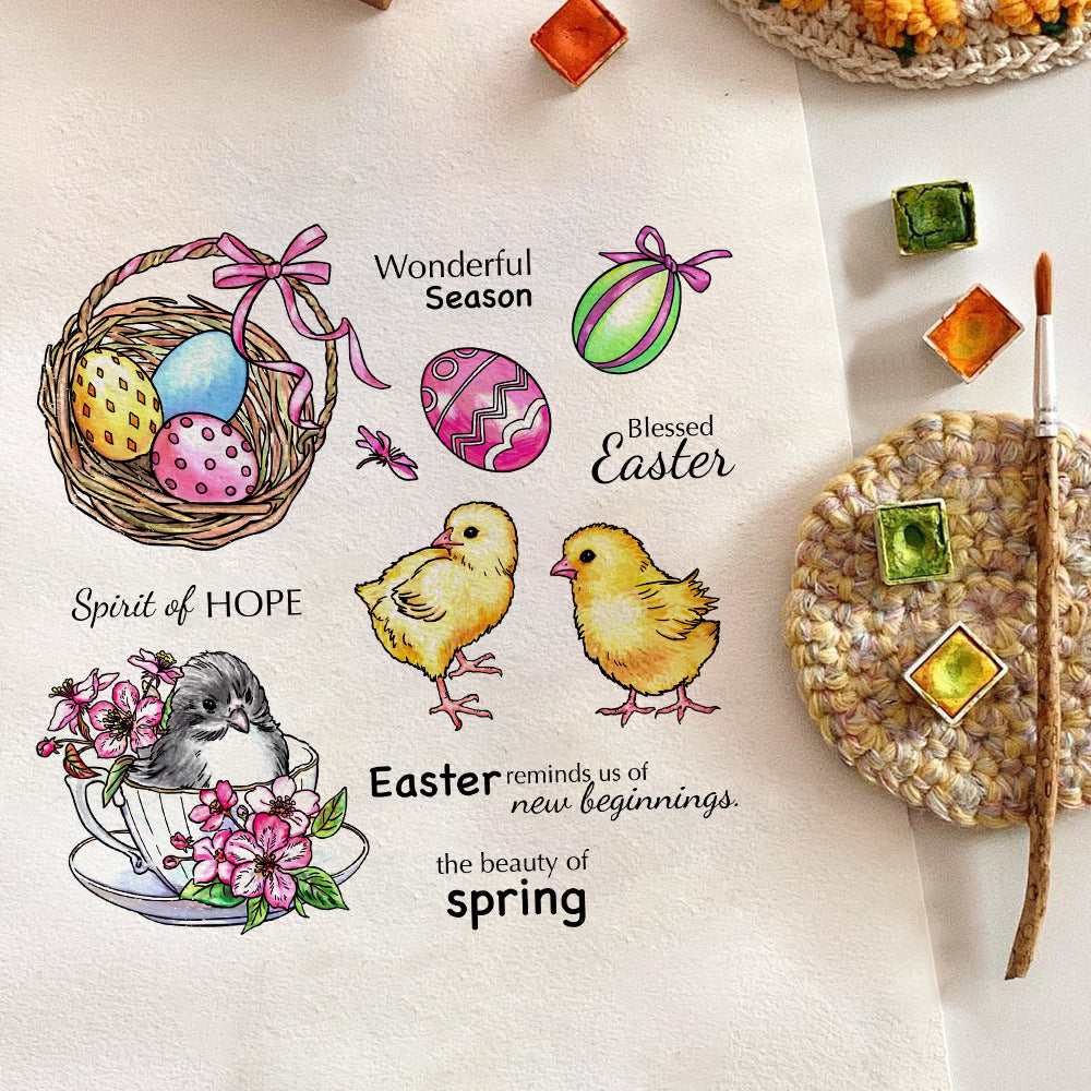 Easter Theme Dies & Stamps Set