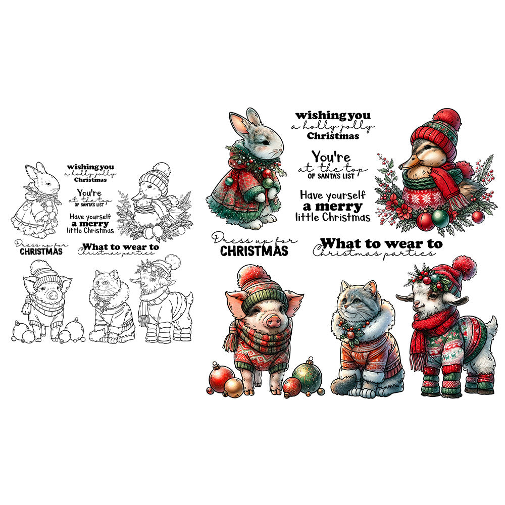 Christmas Animals Clear Stamps