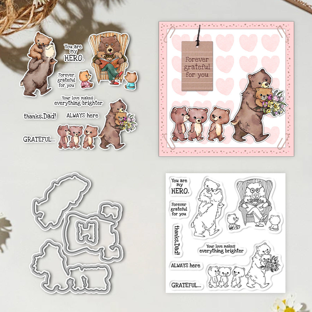 Little Bear and Son Dies & Stamps Set