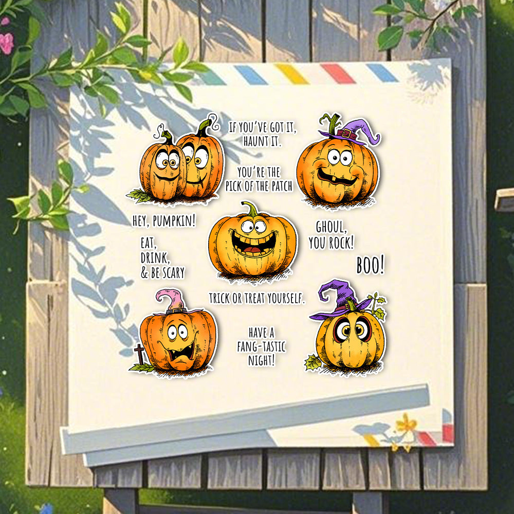 Halloween Pumpkin Dies & Stamps Set