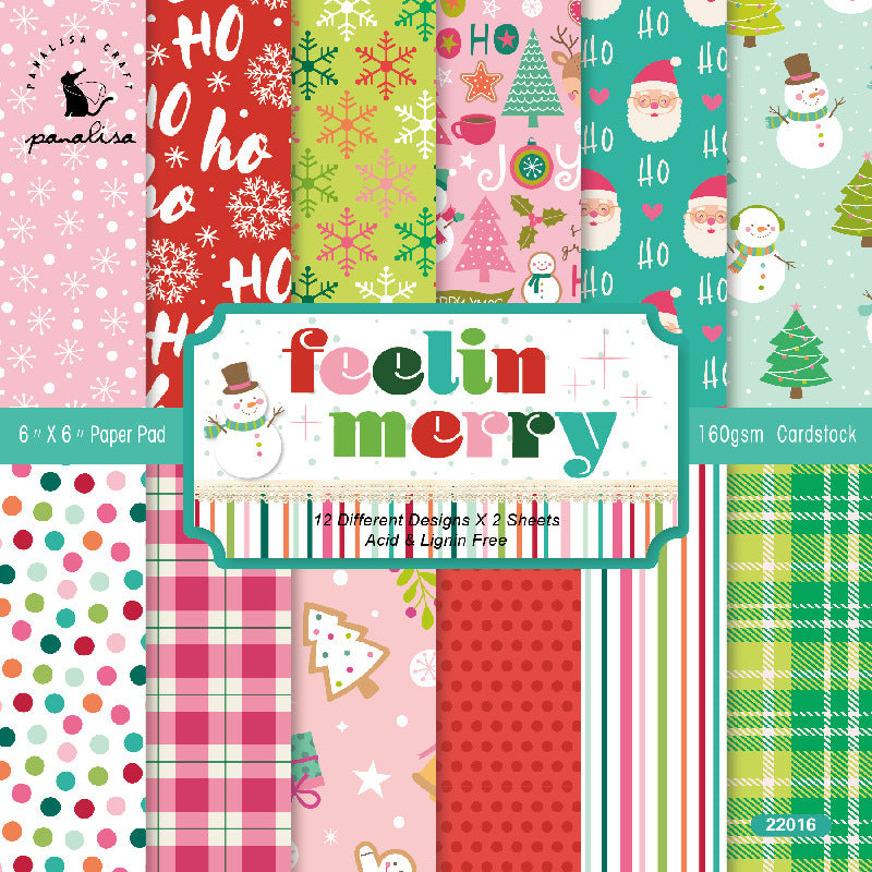 24PCS 6" Cute Christmas Scrapbook Paper & Cardstock